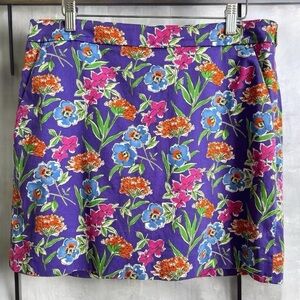 NEW Ralph Lauren Golf Skort Purple Floral Womens Sz 2